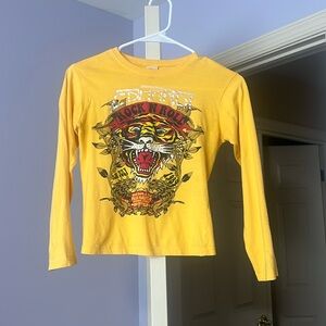 Yellow Ed hardy shirt
